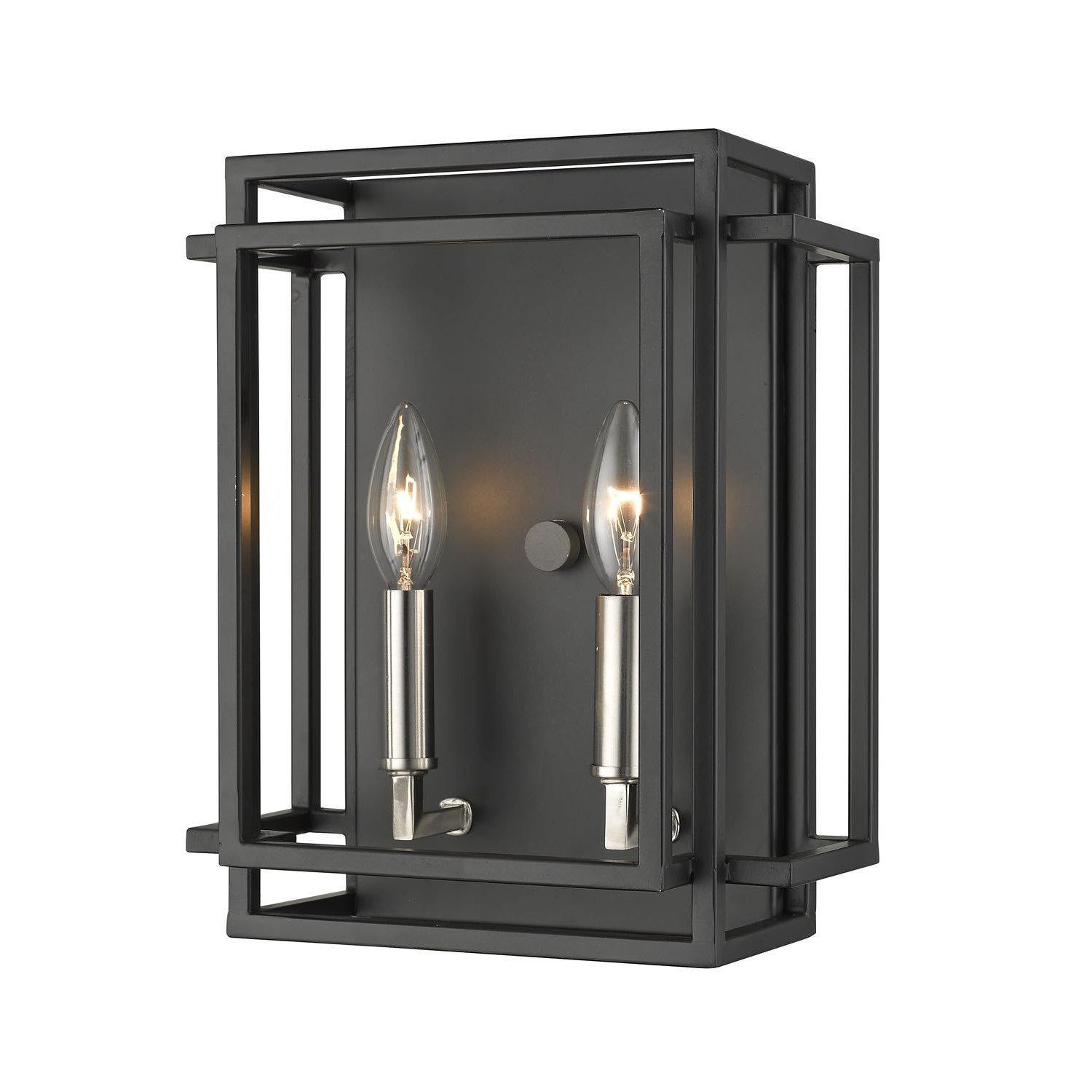 Titania Wall Sconce Black + Brushed Nickel