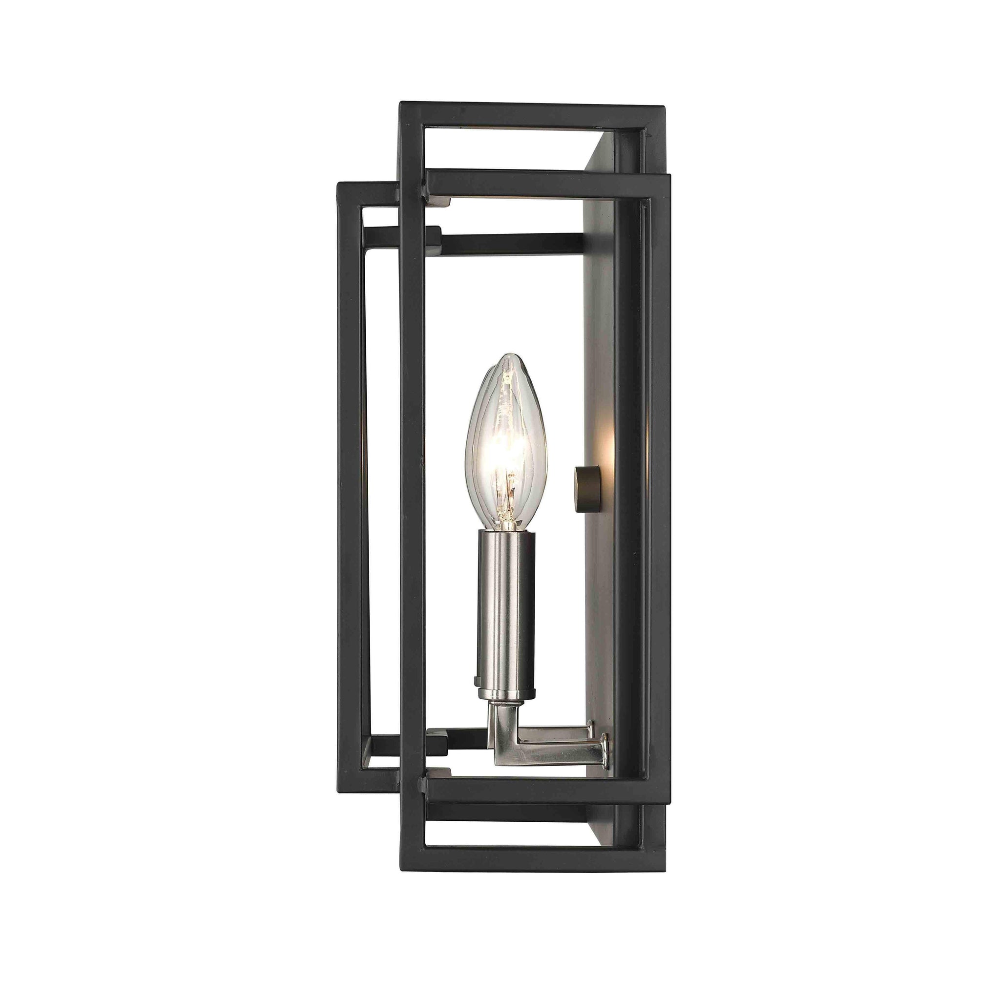 Titania Wall Sconce Black + Brushed Nickel