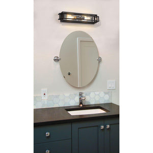 Titania Vanity Light Black + Brushed Nickel