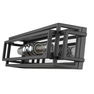 Titania Vanity Light Black + Chrome