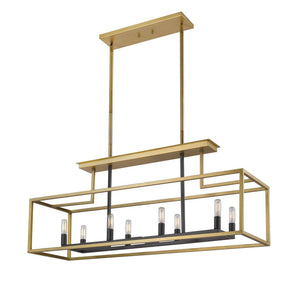 Quadra Linear Suspension Olde Brass + Bronze