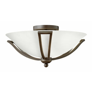 Bolla Flush Mount Olde Bronze with Opal glass-LED