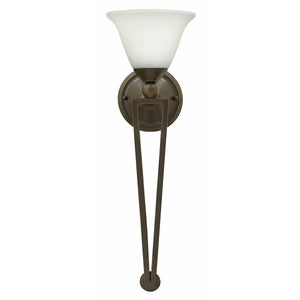 Bolla Sconce Olde Bronze with Opal glass