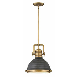 Keating Pendant Heritage Brass with Aged Zinc