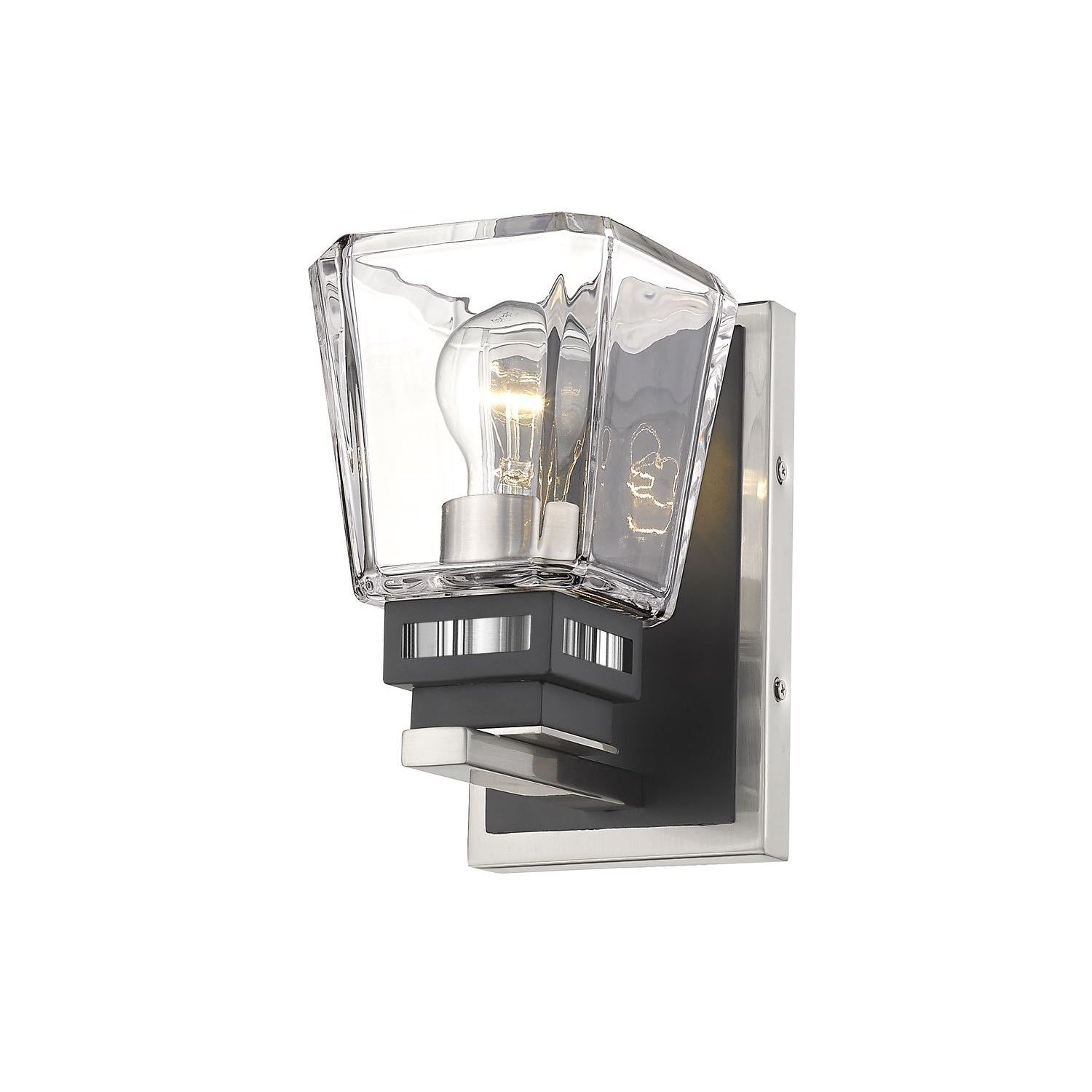 Jackson Wall Sconce Brushed Nickel + Matte Black