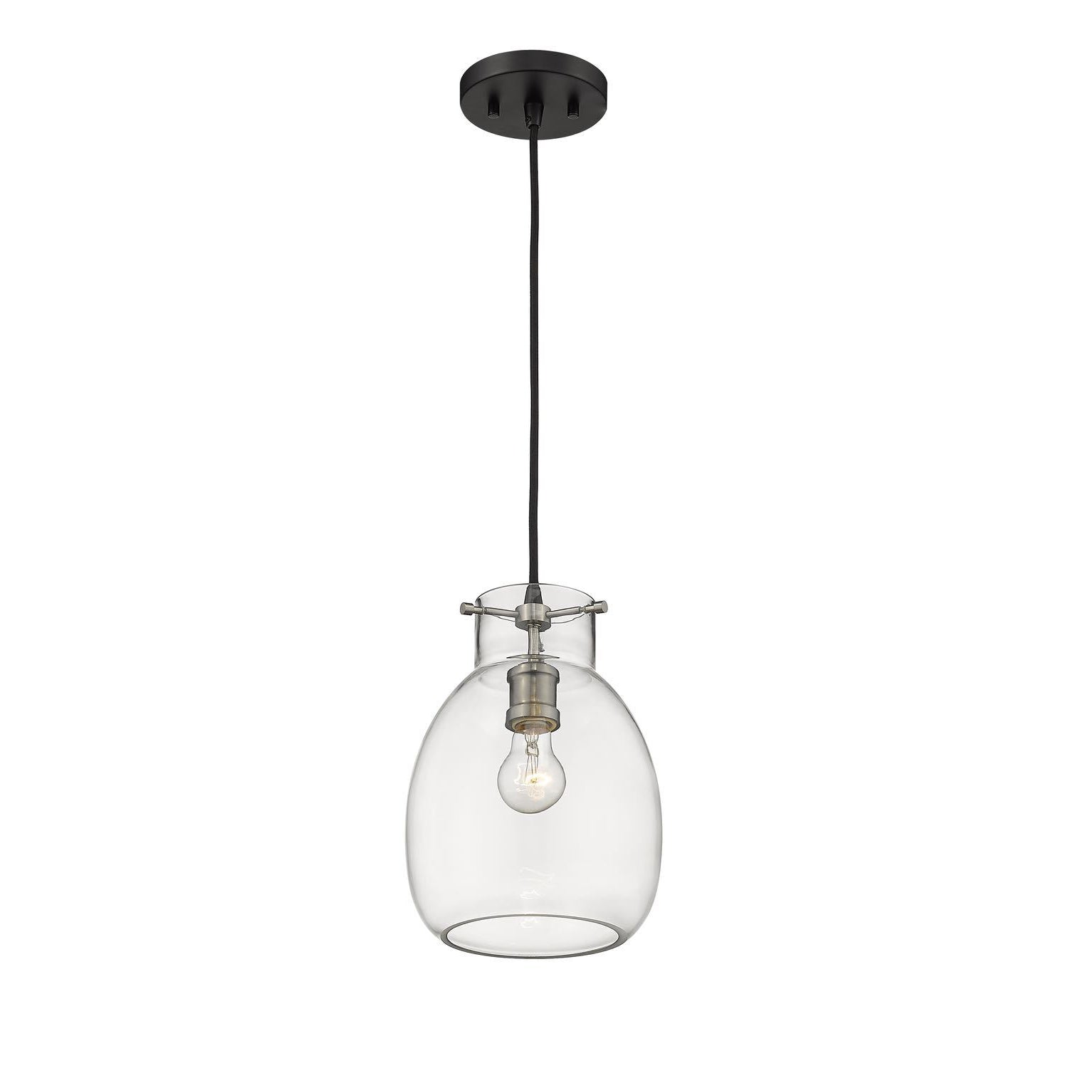 Bella Mini Pendant Matte Black + Brushed Nickel