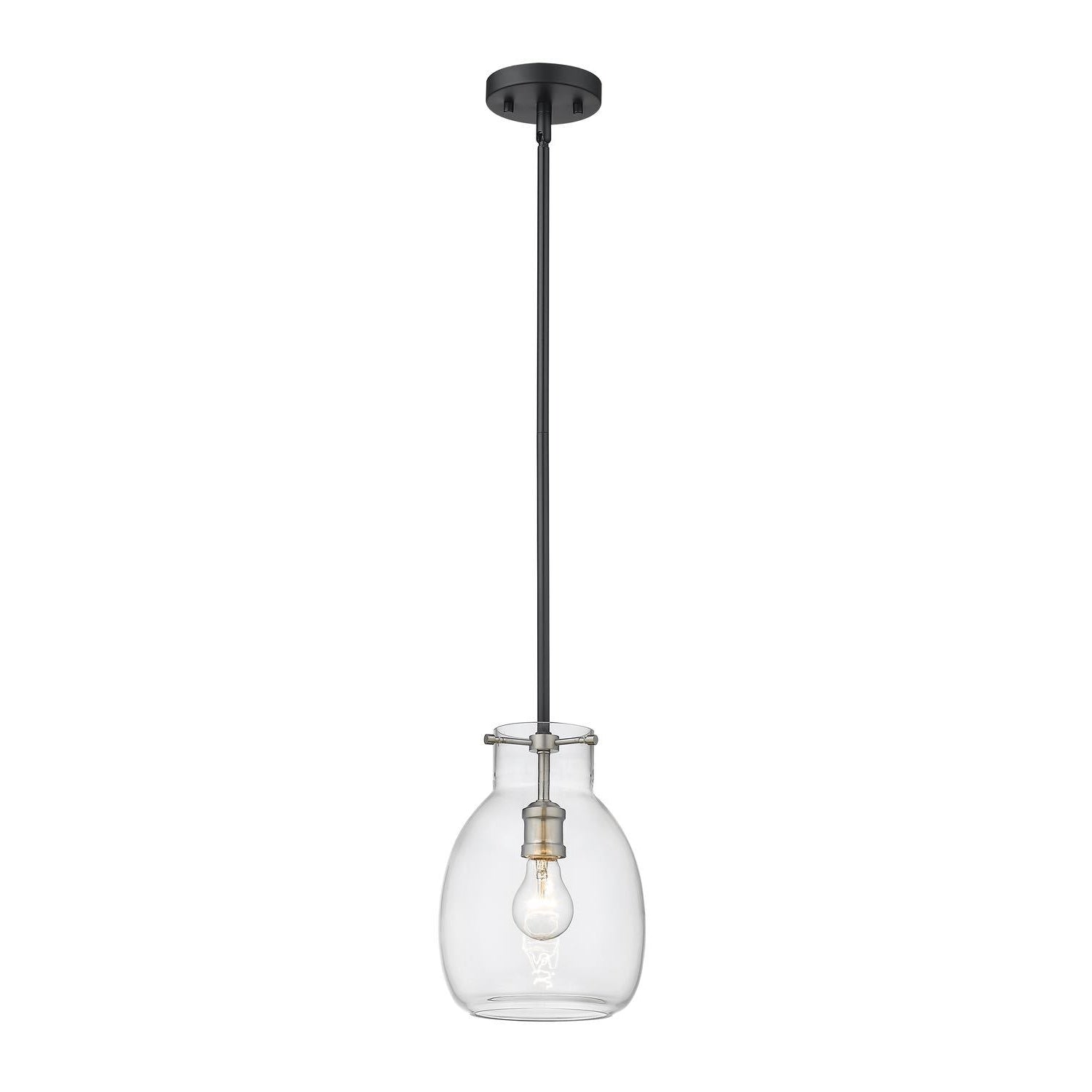 Bella Mini Pendant Matte Black + Brushed Nickel