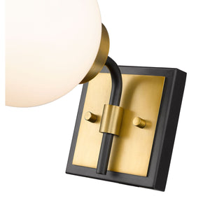 Parsons Wall Sconce Matte Black + Olde Brass