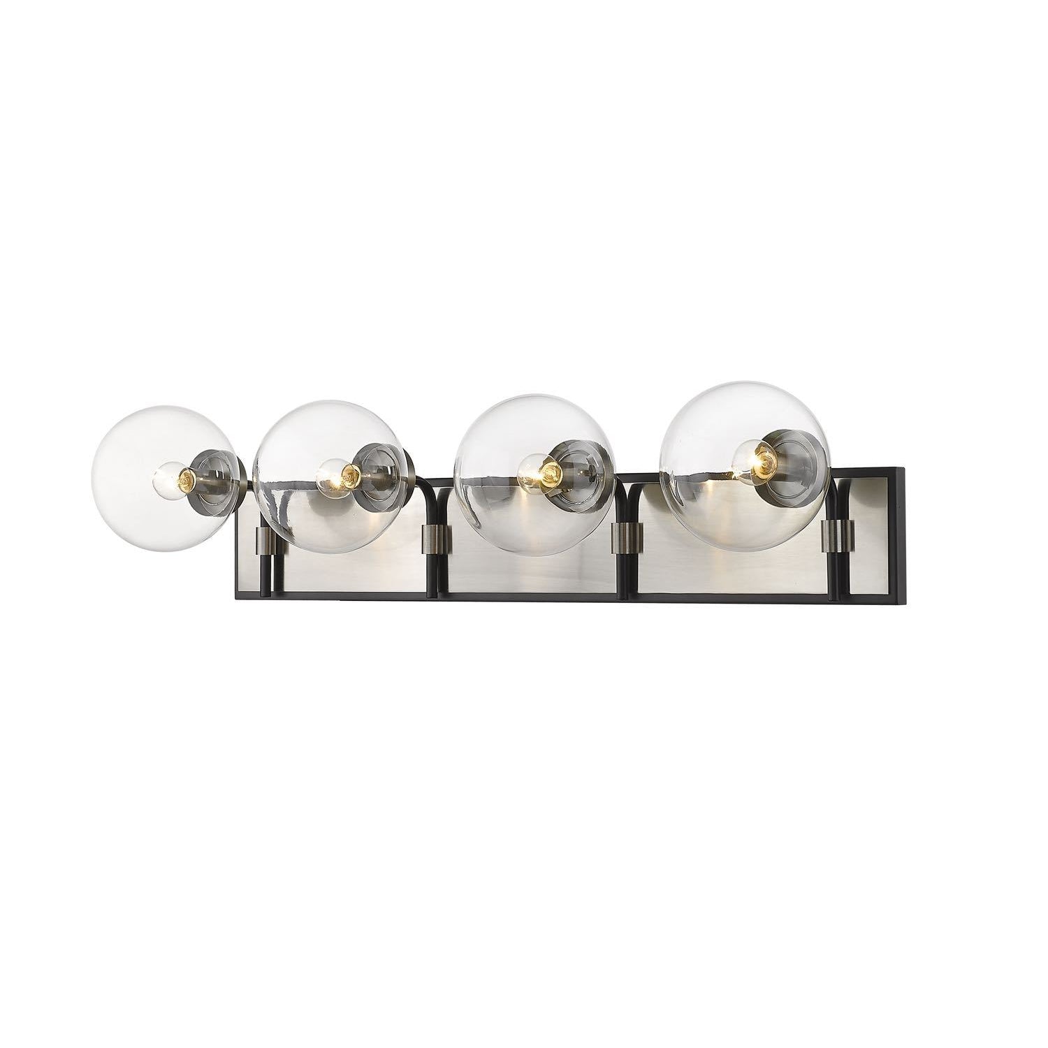 Parsons Vanity Light Matte Black + Brushed Nickel