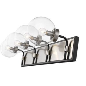 Parsons Vanity Light Matte Black + Brushed Nickel