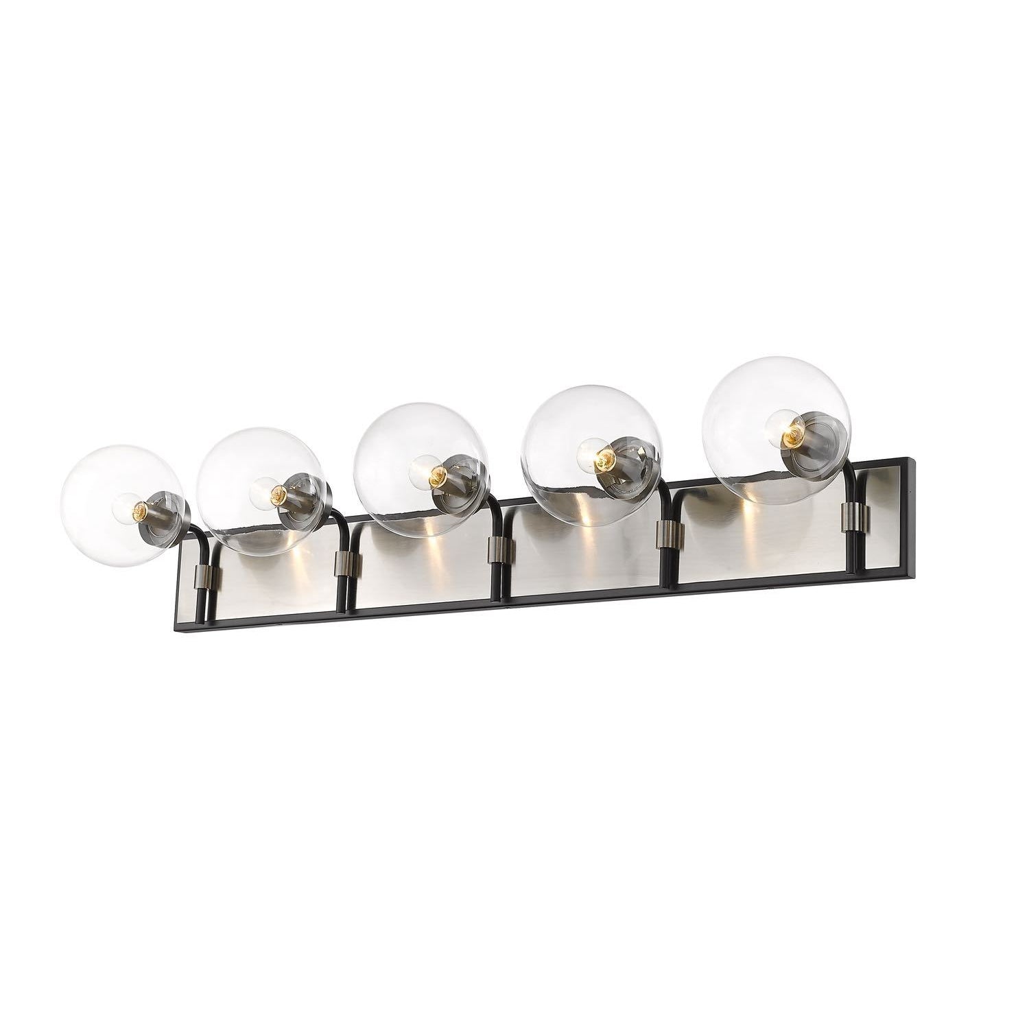 Parsons Vanity Light Matte Black + Brushed Nickel