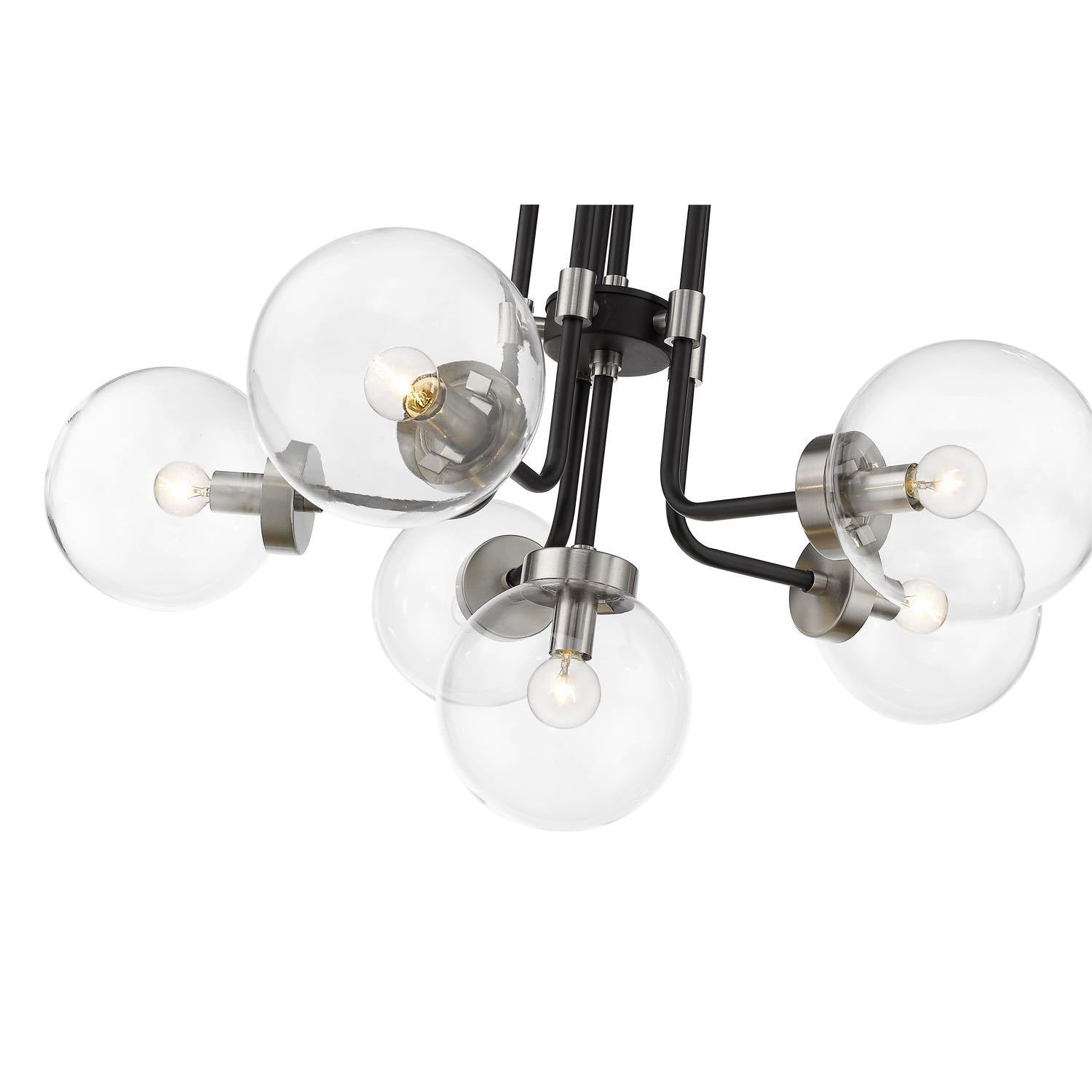 Parsons Chandelier Matte Black + Brushed Nickel