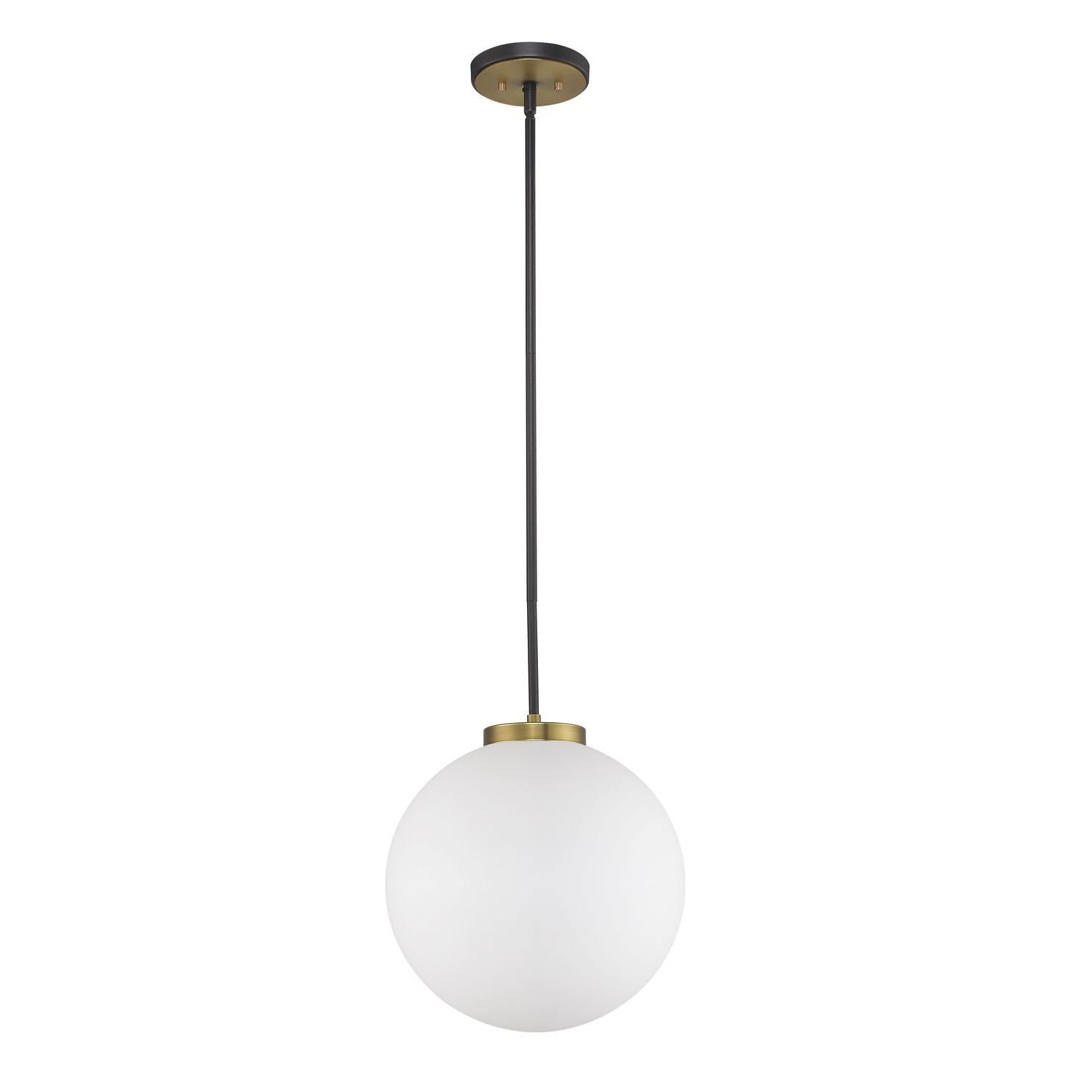 Parsons Pendant Matte Black + Olde Brass