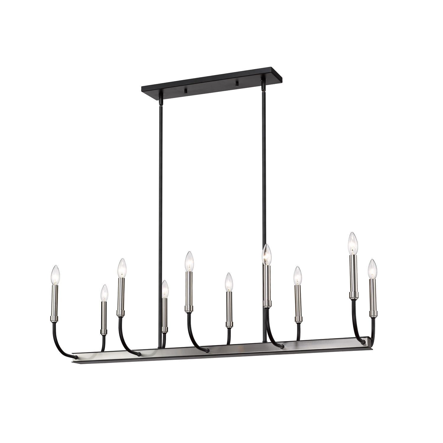 Haylie Linear Suspension Matte Black + Brushed Nickel