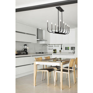 Haylie Linear Suspension Matte Black + Brushed Nickel