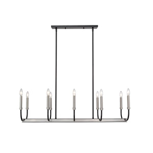 Haylie Linear Suspension Matte Black + Brushed Nickel