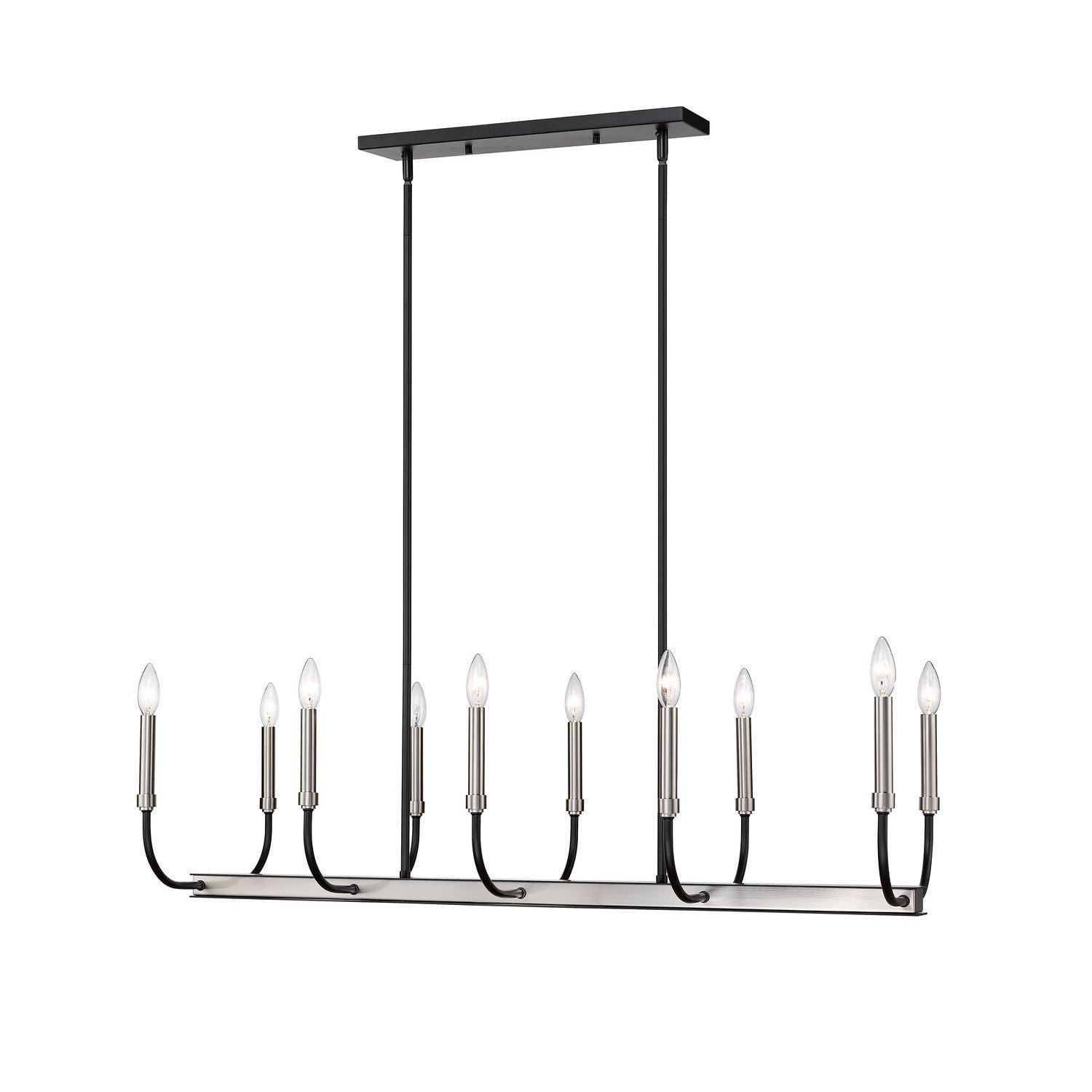 Haylie Linear Suspension Matte Black + Brushed Nickel