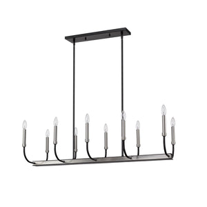 Haylie Linear Suspension Matte Black + Brushed Nickel