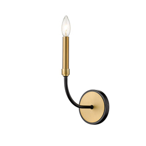 Haylie Wall Sconce Matte Black + Olde Brass