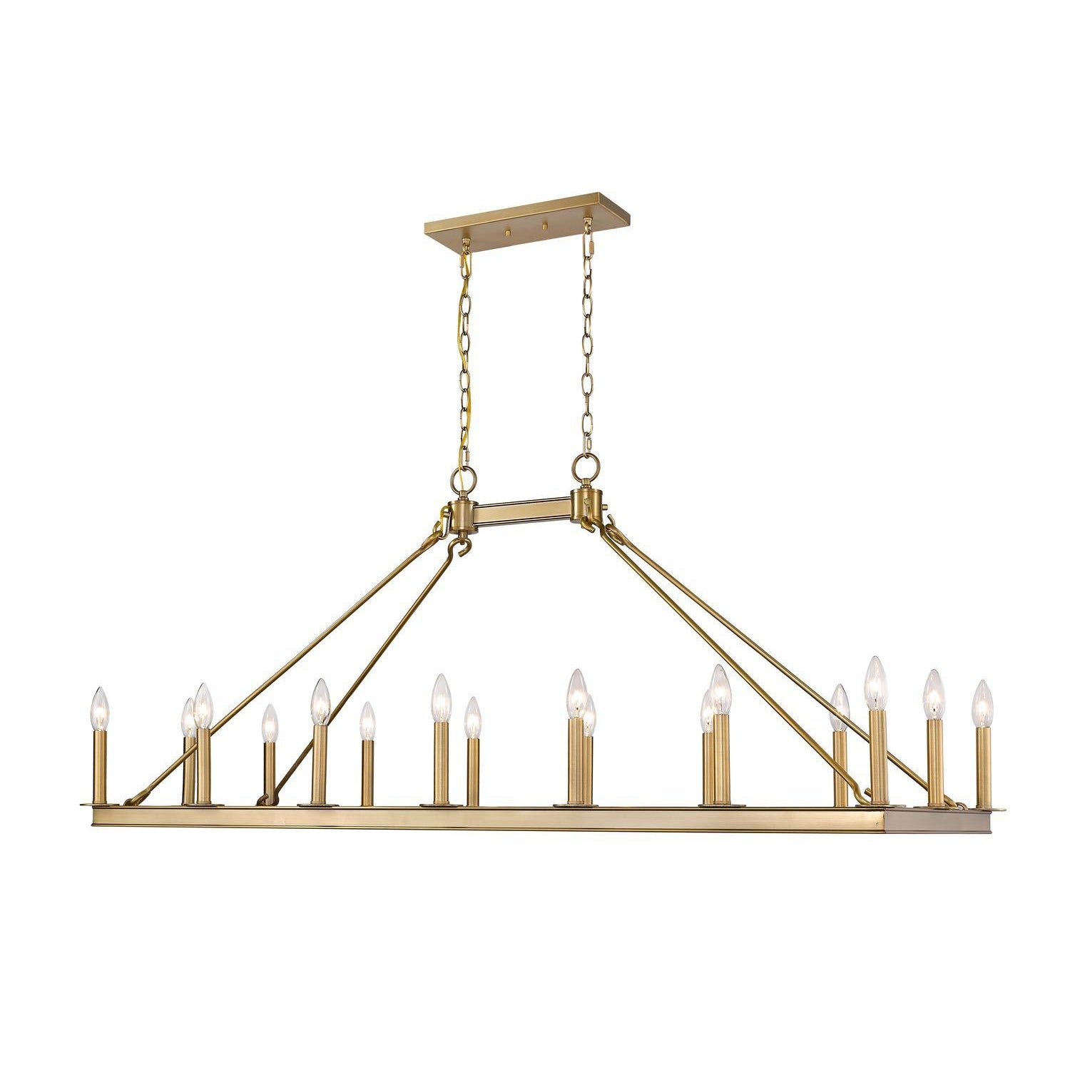 Barclay Linear Suspension Olde Brass
