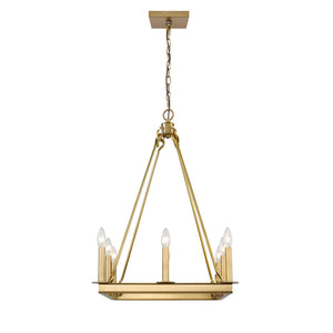 Barclay Chandelier Olde Brass