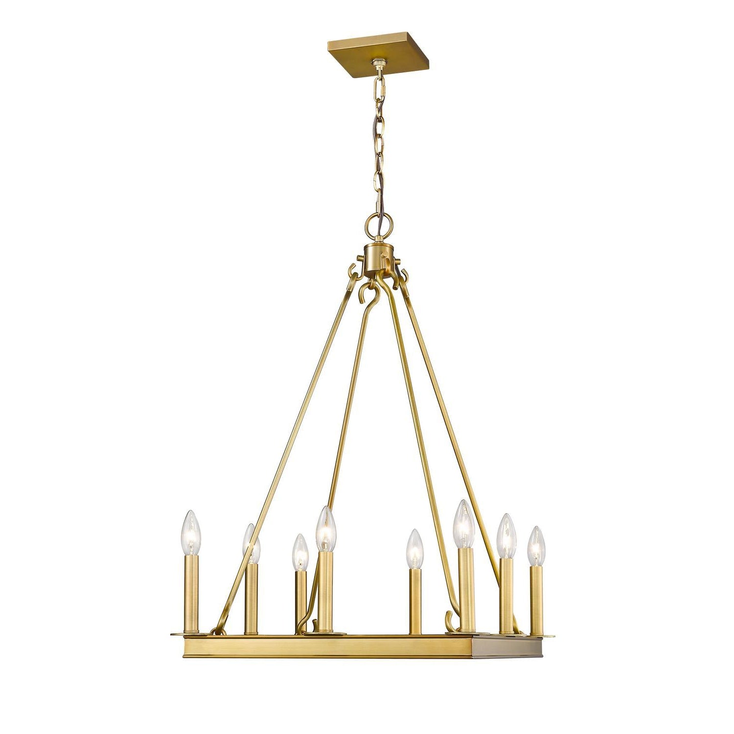 Barclay Chandelier Olde Brass