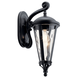 Cresleigh Outdoor Wall Light Black with Silver Highlights