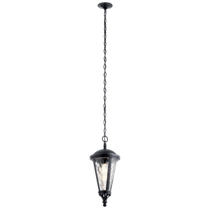 Cresleigh Outdoor Pendant Black with Silver Highlights