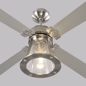 Rockland Ceiling Fan Brushed Steel