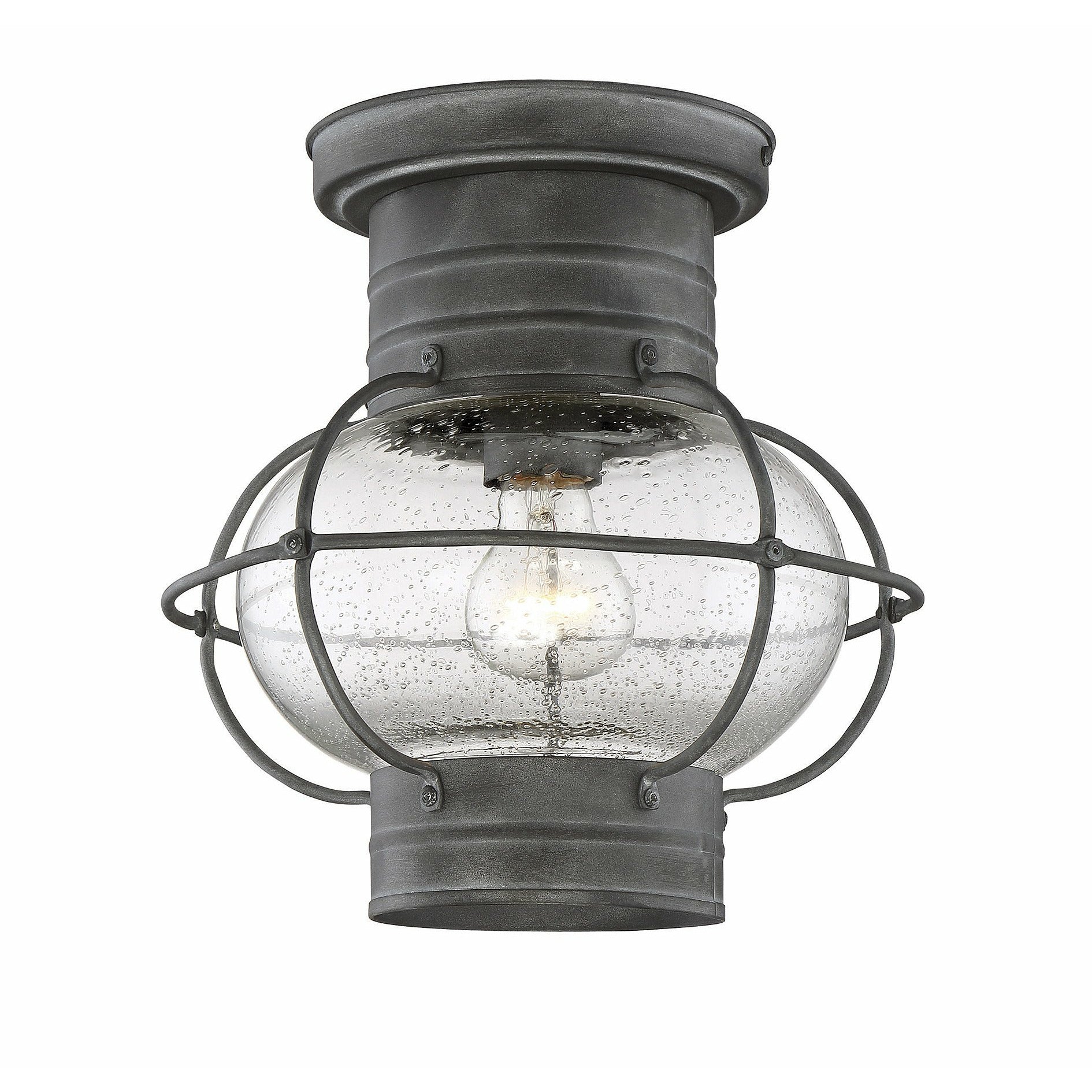 Enfield Outdoor Ceiling Light Oxidized Black