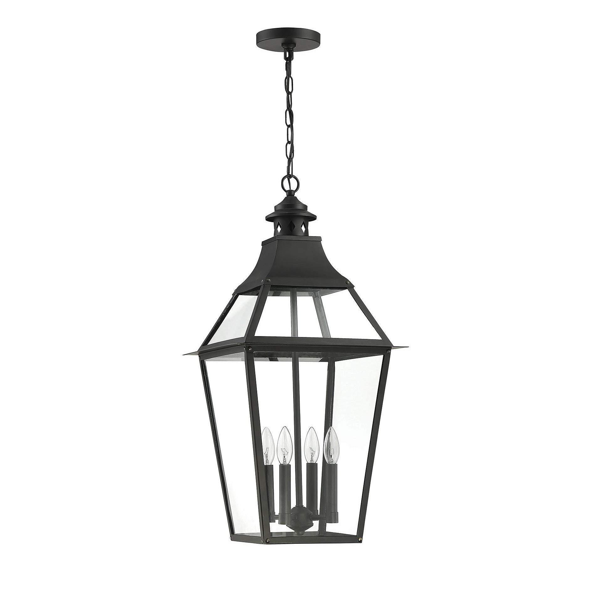 Jackson Outdoor Pendant Black With Gold Highlighted