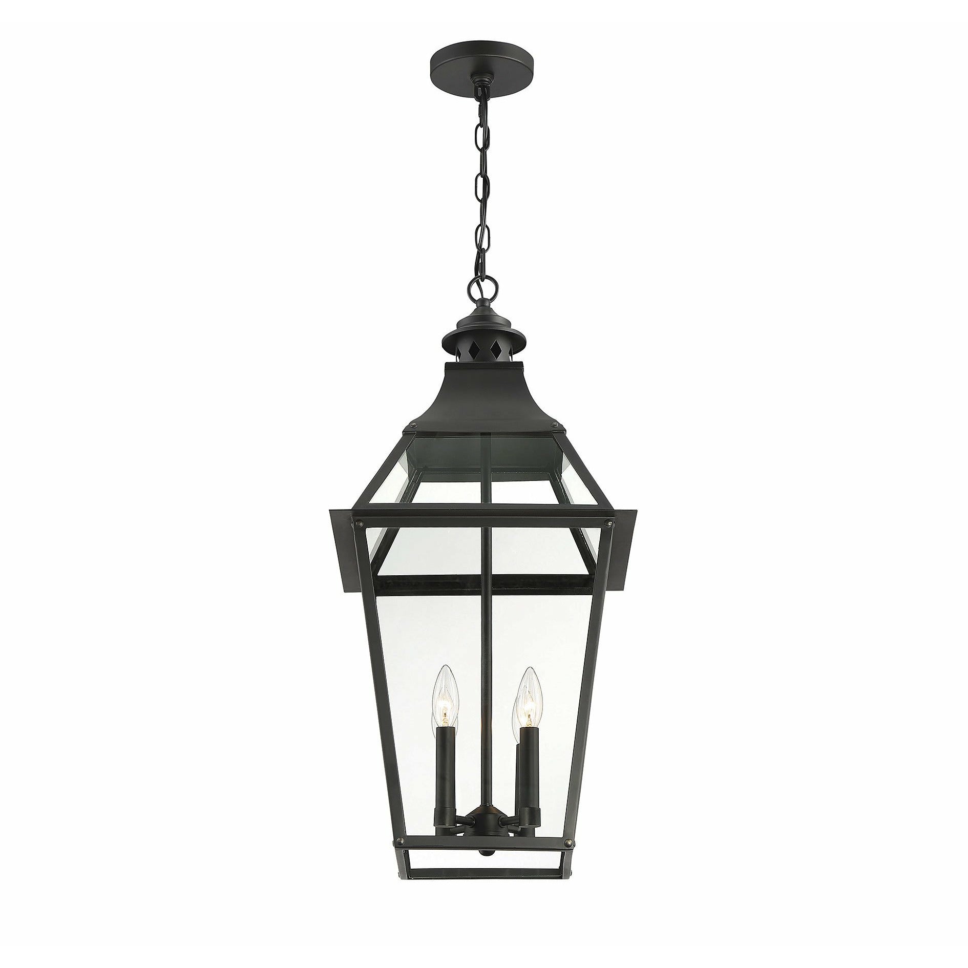 Jackson Outdoor Pendant Black With Gold Highlighted