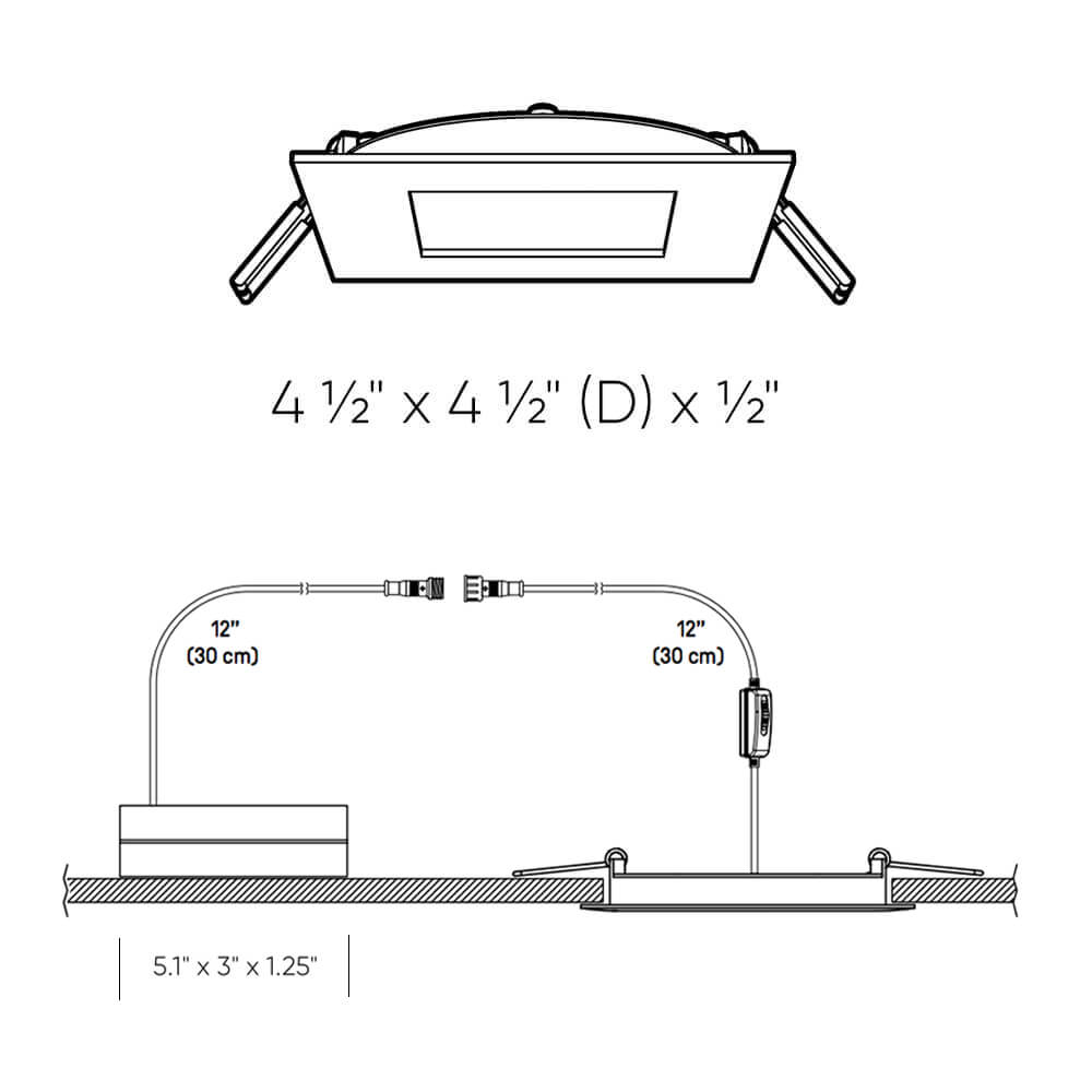 Square Cct Led Recessed Panel Light