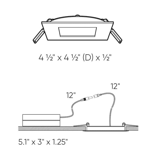 Square Cct Led Recessed Panel Light