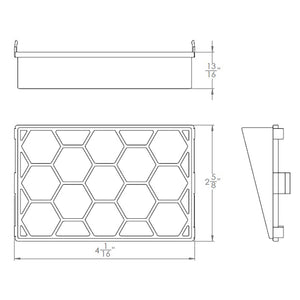 Snap-on Honeycomb Louver Glare Control for WAC Landscape Lighting Wall Wash