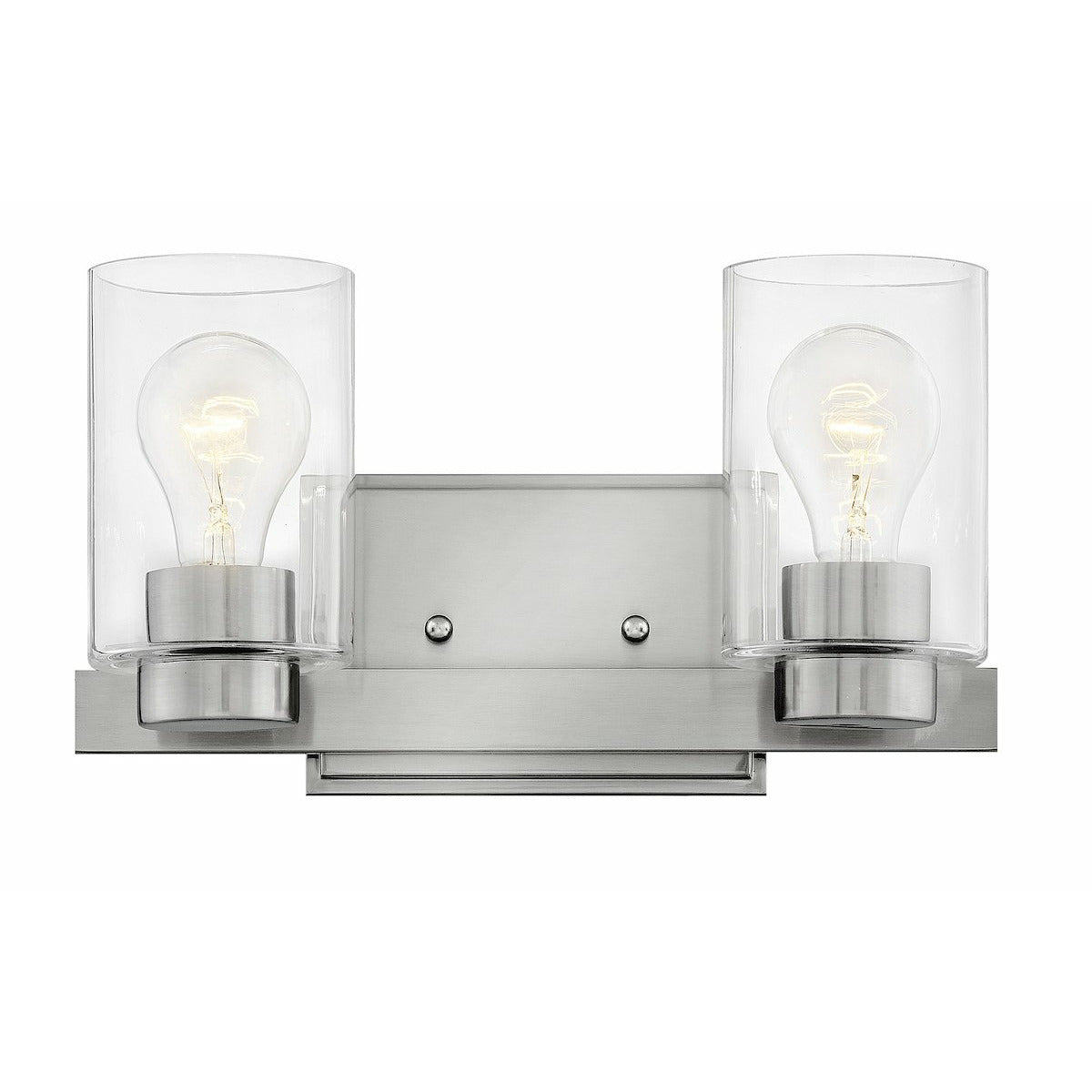 Miley Vanity Light Brushed Nickel with Clear glass