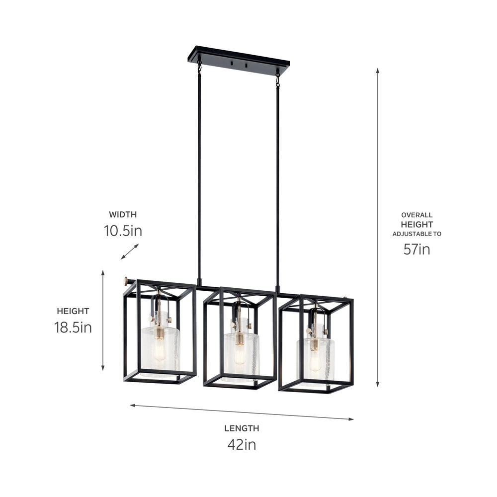 Kichler Kitner Linear Chandelier 3Lt