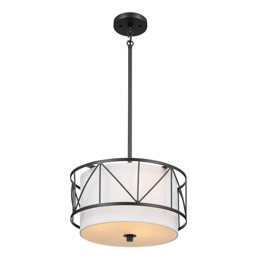 Birkleigh 14" 3-Light Convertible Pendant