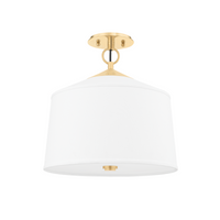 White Plains 1 Light Semi Flush Mount