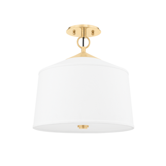 White Plains 1 Light Semi Flush Mount
