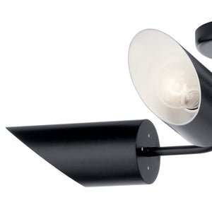 Trentino Semi Flush Mount Black