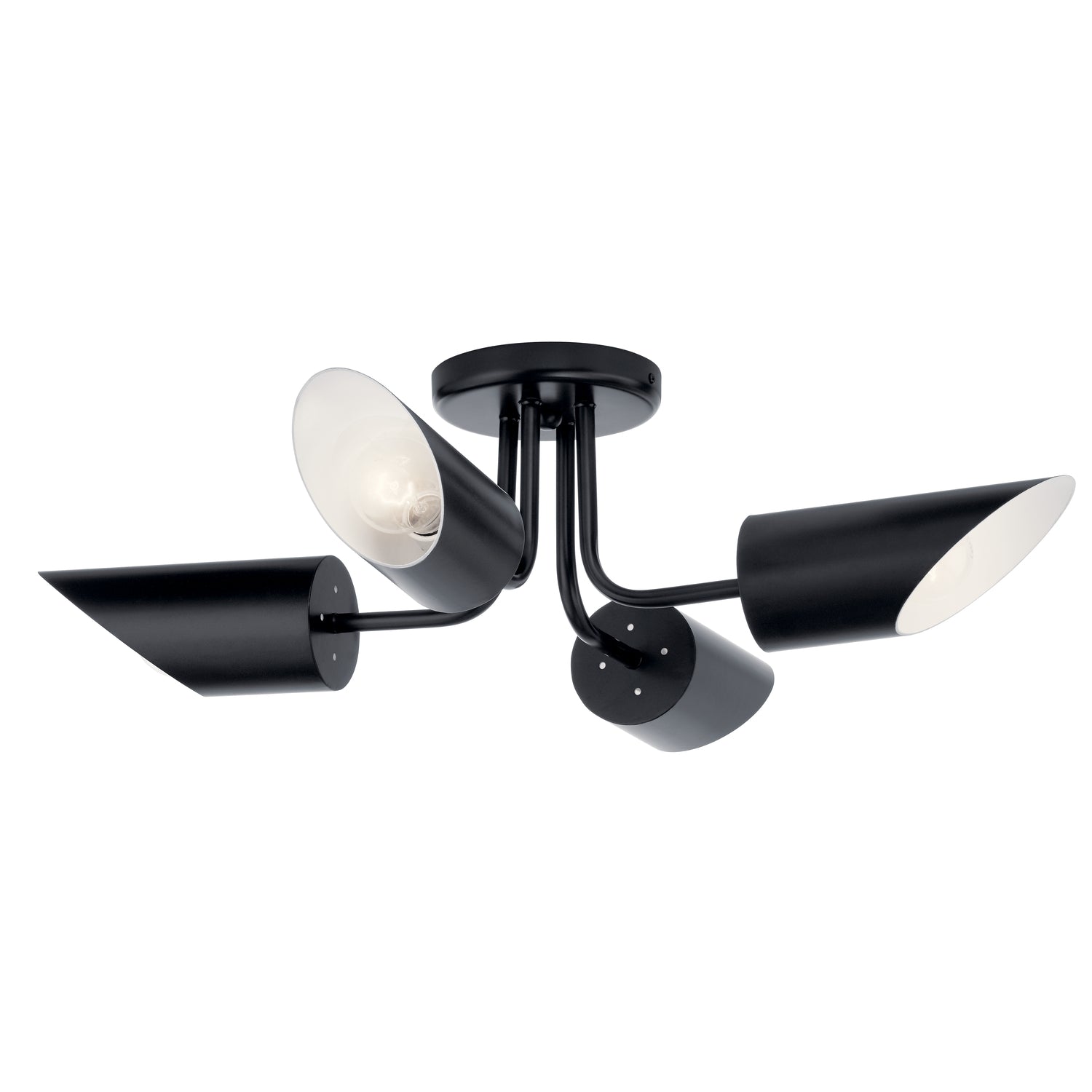 Trentino Semi Flush Mount Black