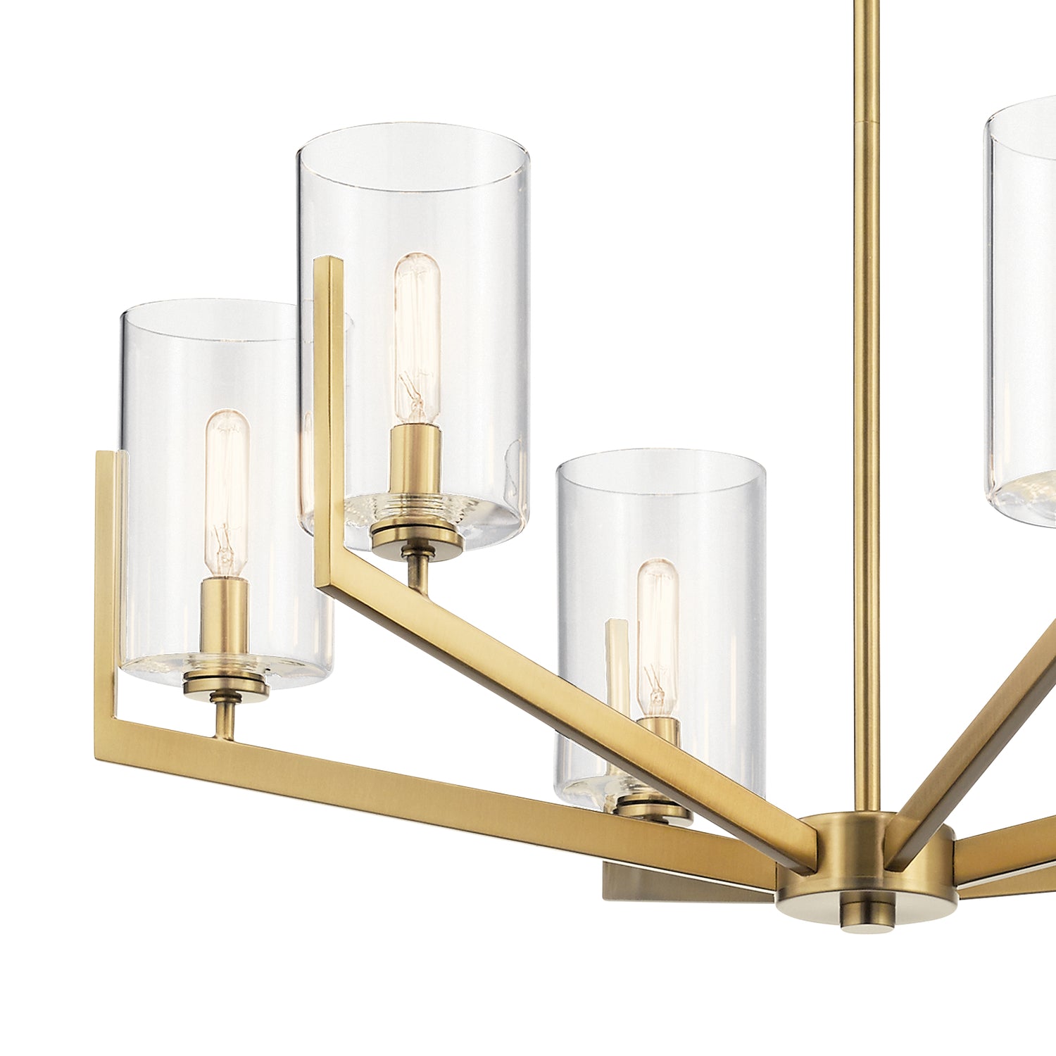 Nye Chandelier Brushed Natural Brass