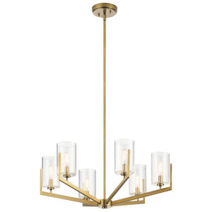 Nye Chandelier Brushed Natural Brass