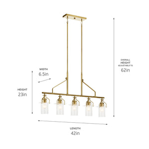 Everett 42" 5-Light Linear Suspension