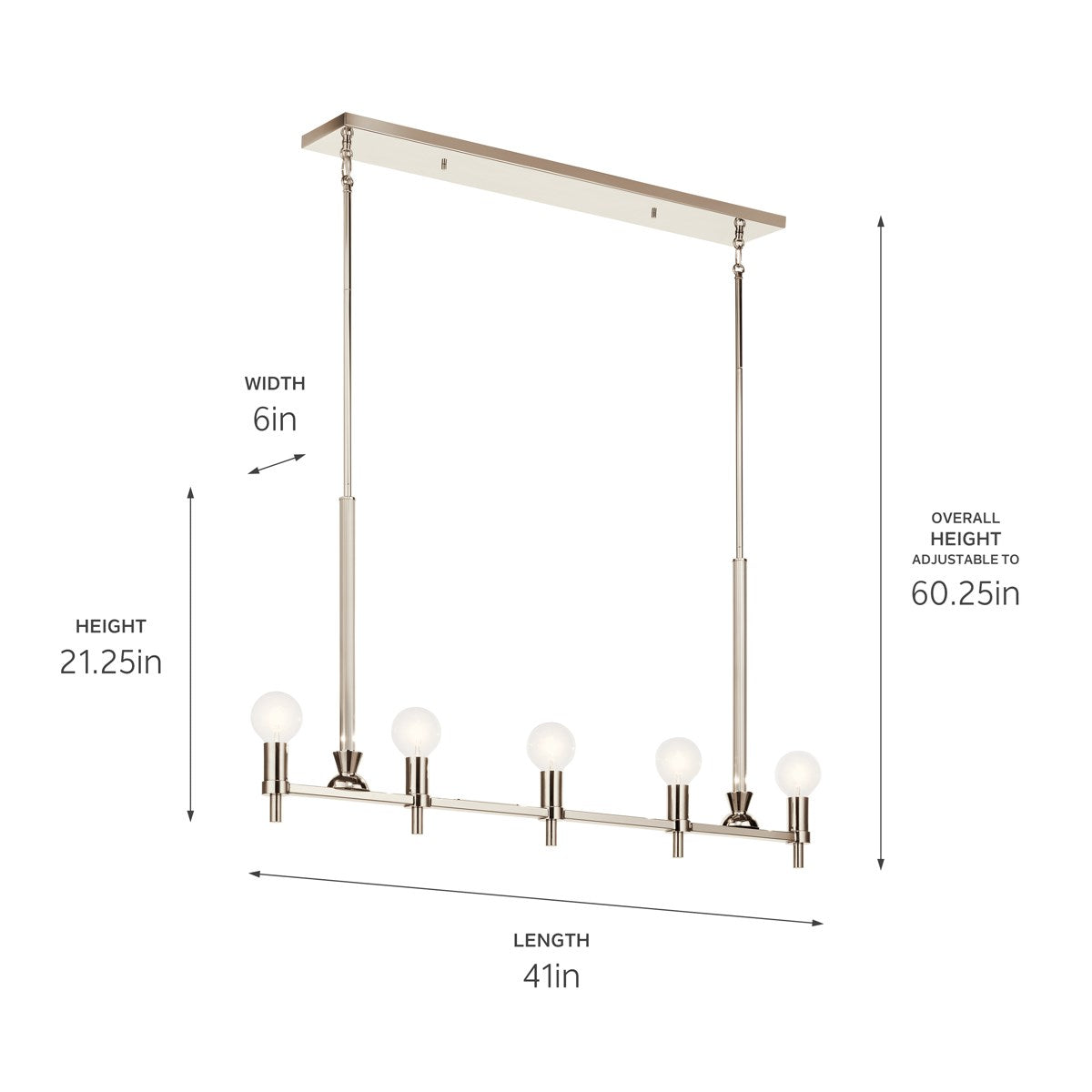 Torvee 42" 5-Light Linear Suspension