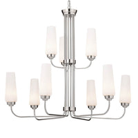 Truby 34" 9-Light 2-Tier Chandelier