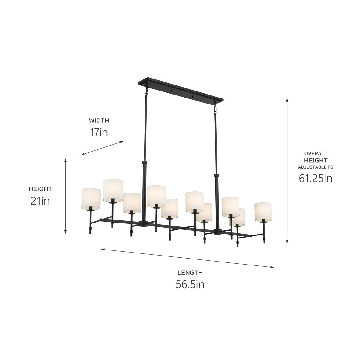 Ali 10-Light Linear Suspension