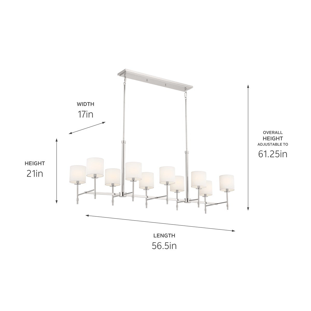 Ali 10-Light Linear Suspension