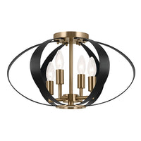 Cecil 17.75" 4-Light Oval Flush Mount